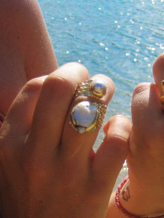 White Formentera Ring
