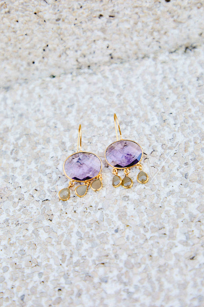 Purple Macarella Earrings